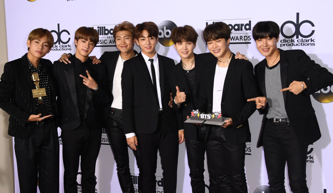BTS attends the 2017 Billboard Music Awards and makes its first red carpet debut Sunday. (Billboard)