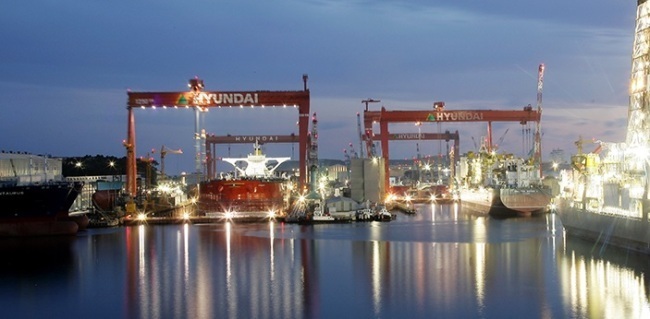 Hyundai Heavy’s shipyard (Hyundai Heavy Industries)