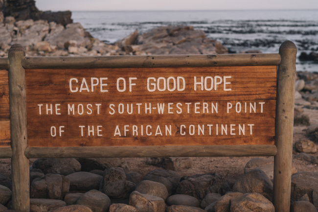 The Cape of Good Hope, which can be reached by car or by hiking from Cape Point (Sohn Ji-young/The Korea Herald)