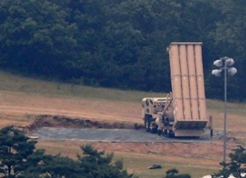 A THAAD interceptor launcher is deployed at a former golf course in Seongju, North Gyeongsang Province, in this undated file photo. (Yonhap)