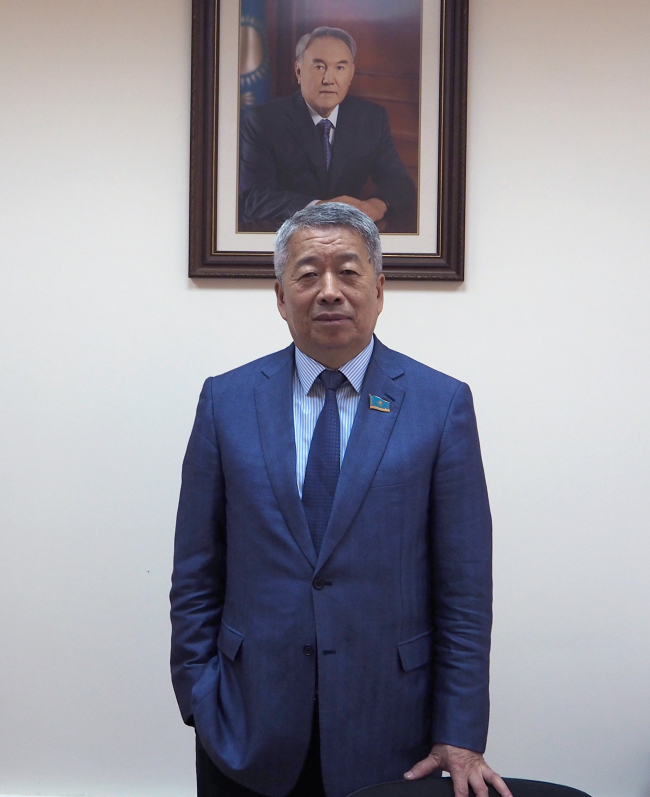 Roman Kim, deputy of the Mazhilis Lower House of the Kazakhstani Parliament and president of the Korean Association of Kazakhstan (Joel Lee/The Korea Herald)