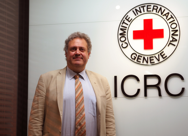 Head of the International Committee of the Red Cross mission in Korea Georgios Georgantas (Joel Lee/The Korea Herald)