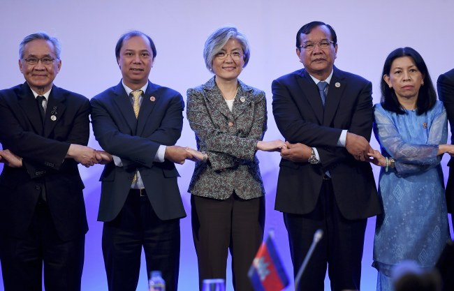 The ASEAN delegates (EPA-Yonhap)