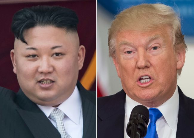 North Korean leader Kim Jong-un (left) and US President Donald Trump   AFP-Yonhap