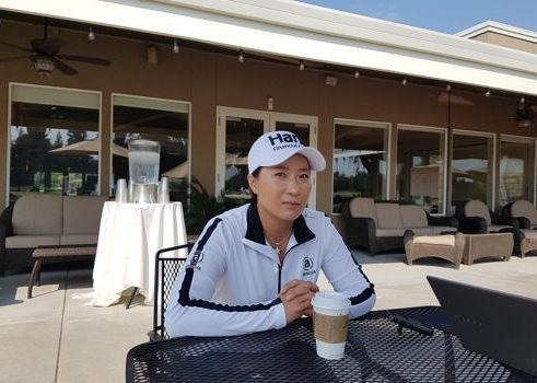 Retired South Korean golfer Pak Se-ri poses for a picture during an interview at Butte Creek Country Club in Chico, California, site of the inaugural Se Ri Pak Junior Championship, on Aug. 21, 2017. (Yonhap)