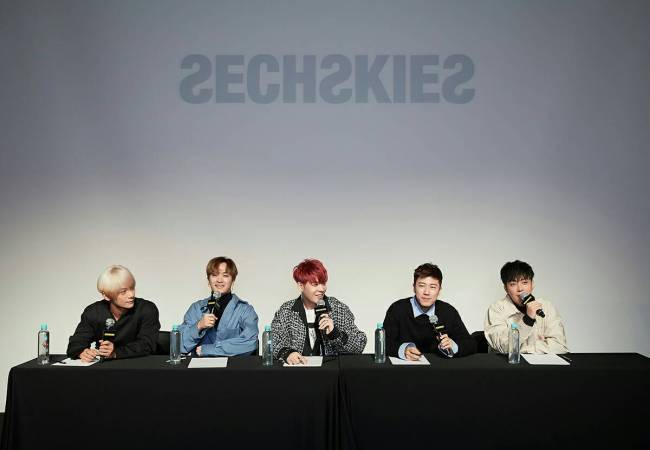 Sechs Kies during a press conference in Seoul on Thursday. (YG Entertainment)