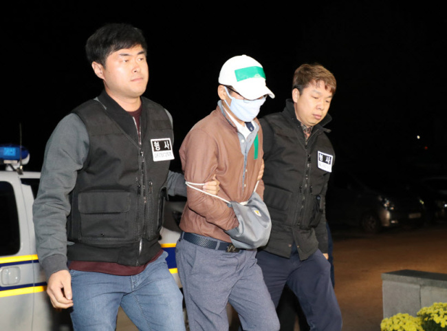 A suspect in the alleged homicide of NCsoft founder and CEO Kim Taek-jin's father-in-law is arrested Thursday, few hours after the incident. Yonhap