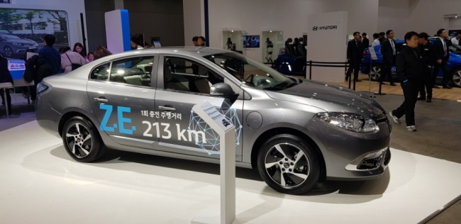 Renault Samsung Motors‘ new electric vehicle sedan model SM3 Z.E. (Renault Samsung Motors)