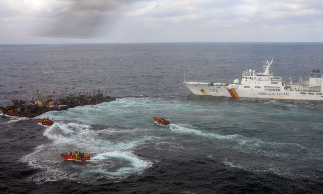 South Korea`s maritime police conducted a patrol mission on the West Sea last week. Yonhap