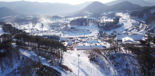 An aerial view of PyeongChang Olympic Village / PyeongChang Organizing Committee