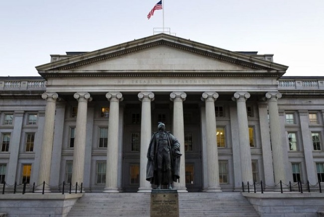 The US Treasury on Pennsylvania Avenue in Washington DC (AFP)