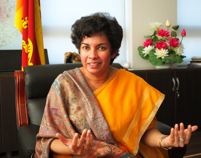 Sri Lankan Ambassador Manisha Gunasekera (Joel Lee/The Korea Herald)