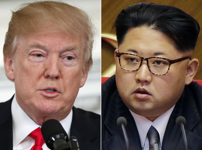 US President Donald Trump and North Korean leader Kim Jong-un. Yonhap