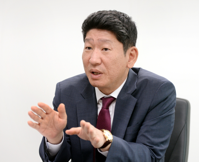 Kim Yoon-ho, patent department leader at Hanmi Pharm and chairman of the Korea Pharmaceutical Patent Institution (Park Hyun-koo/ The Korea Herald)