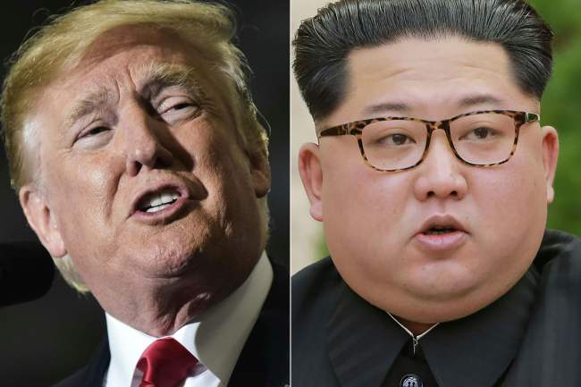 US President Donald Trump (left) and North Korean leader Kim Jong-un (right). Yonhap