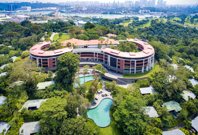 An undated handout photo of Capella hotel on Sentosa island, Singapore. Yonhap