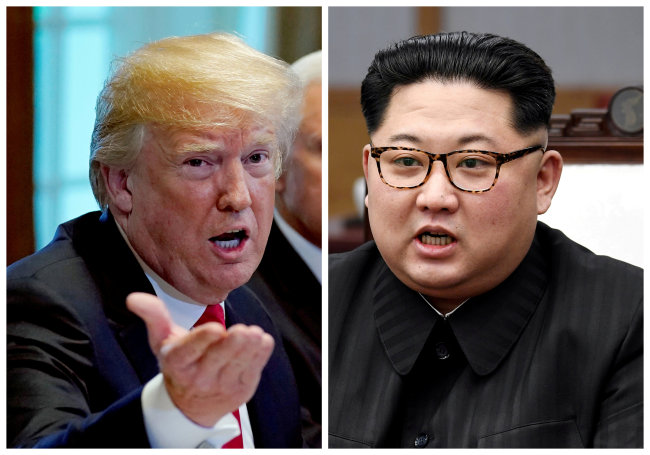 US President Donald Trump (L) and North Korean leader Kim Jong-un. (Yonhap)