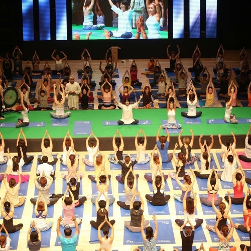 Miryang hosted its first international yoga conference in 2017. (Miryang City Hall)