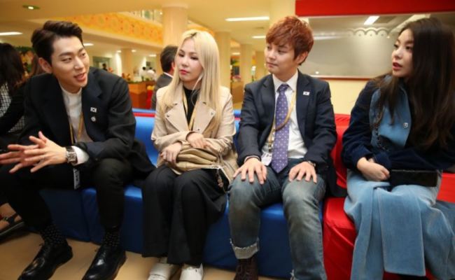 From left: Zico, Ali, Choi Hyun-woo and Ailee (Joint Press Corp.)