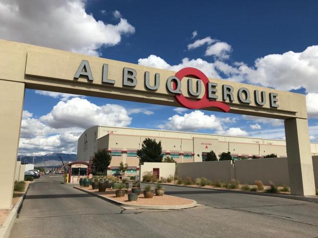 Entrance to ABQ Studios in Albuquerque, New Mexico. (AP)