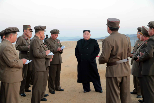 NK leader inspects test of new high