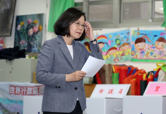 Taiwan`s President Tsai Ing-wen Tsai and her Democratic Progressive Party have faced a mounting backlash over domestic reforms as well as concerns about deteriorating ties with China (AFP)