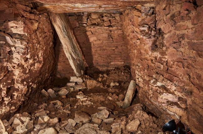 The inside of a tumulus from the Ara Gaya Kingdom is seen in this undated file photo. (Cultural Heritage Administration)