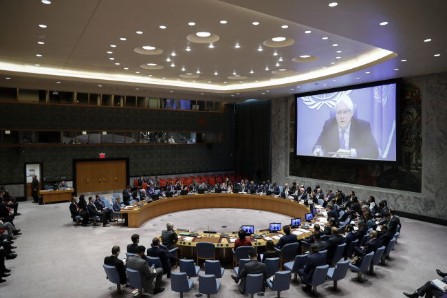 UN Security Council meeting held on Jan. 9. Yonhap