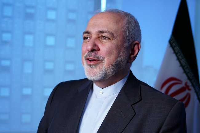 Iran's Foreign Minister Mohammad Javad Zarif poses for a portrait following an interview with Reuters in New York, New York, US, Wednesday. (Reuters)