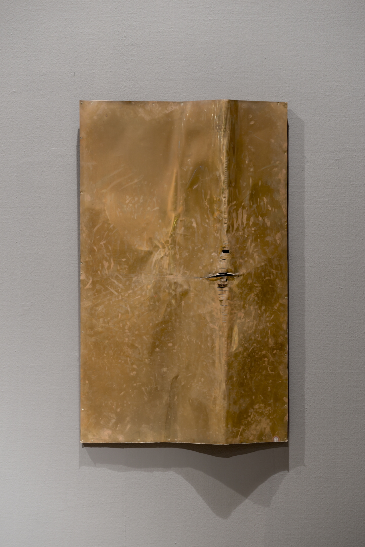 Quac In-sik’s 1965 brass work, titled “Work 65-6-2” (MMCA)