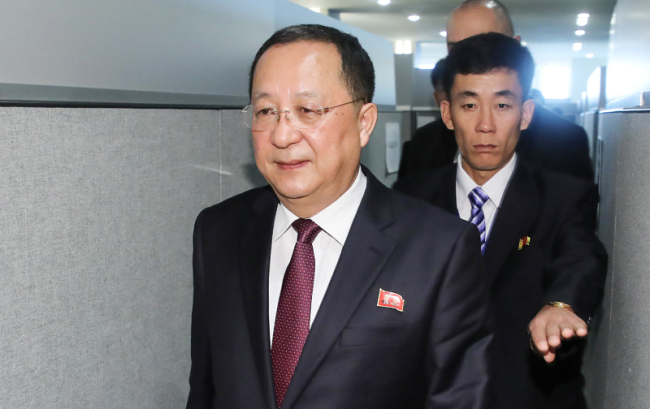 North Korean foreign minister Ri Yong-ho (Yonhap)