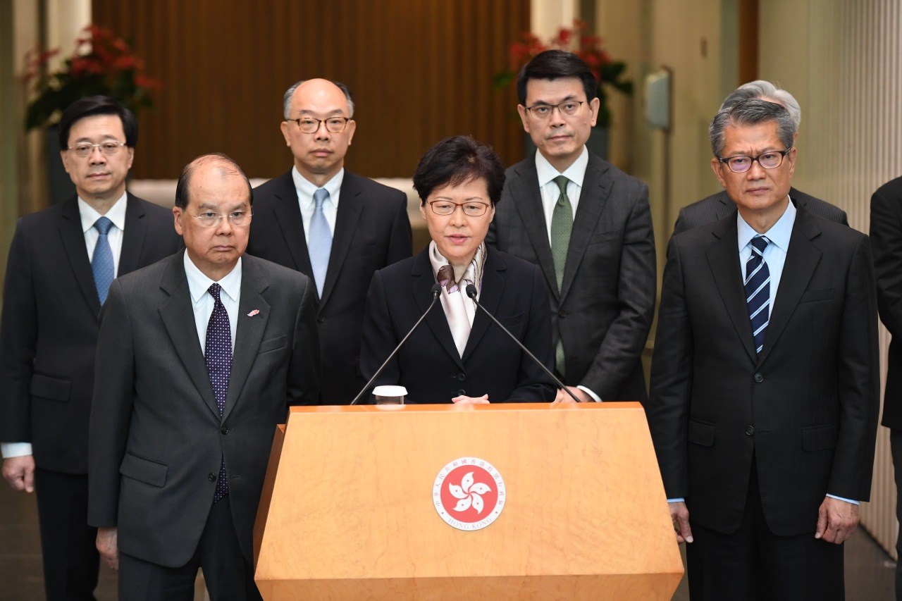 Chief Executive of China`s Hong Kong Special Administrative Region (HKSAR) Carrie Lam (Xinhua-Yonhap)