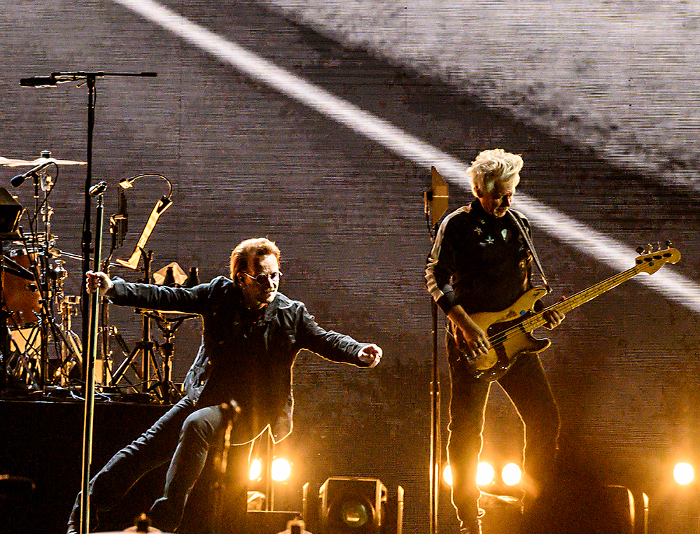 U2 performs at Gocheok Sky Dome in Seoul on Sunday. (Live Nation)