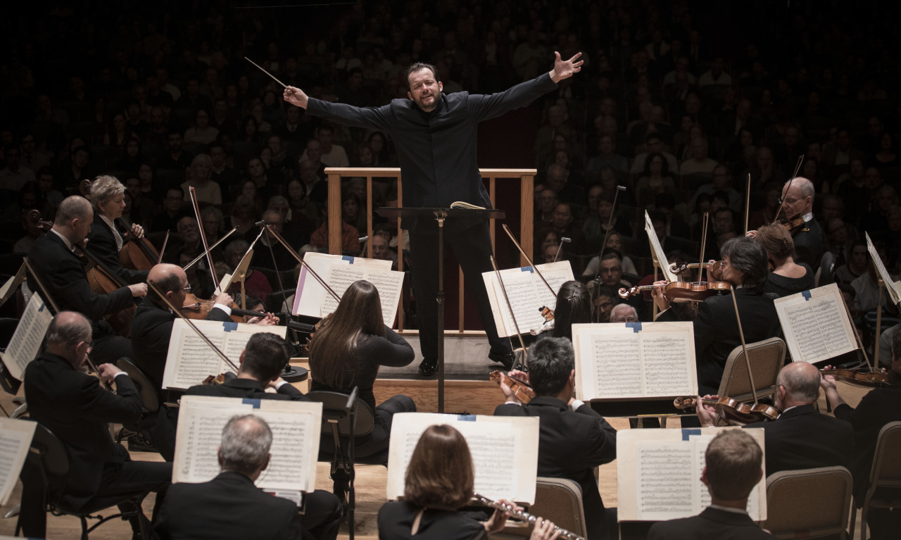 Conductor Andris Nelsons (center) and the Boston Symphony Orchestra (Boston Symphony Orchestra)