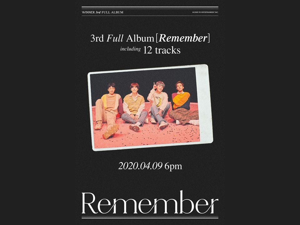 WINNER 3rd full album 'Remember' (YG Entertainment)