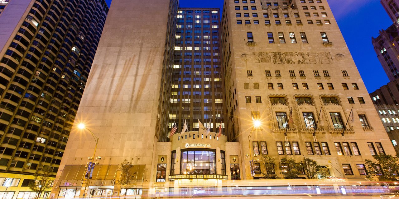 InterContinental Hotel Chicago, one of the 15 hotels that South Korean investment firm Mirae Asset Financial Group plans to acquire from Chinese counterpart Anbang Financial Group. (InterContinental Hotels & Resorts)