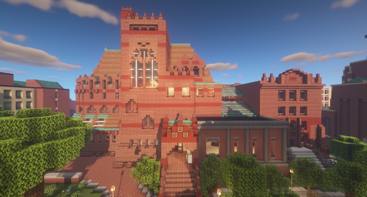 The University of Pennsylvania campus is re-created in Minecraft for graduation. (Courtesy of Makarios Chung)