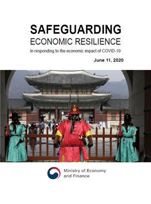 The book cover of “Safeguarding Economic Resilience,” a new publication about South Korea’s policies to cushion the effects of coronavirus pandemic on the economy (Ministry of Economy and Finance)