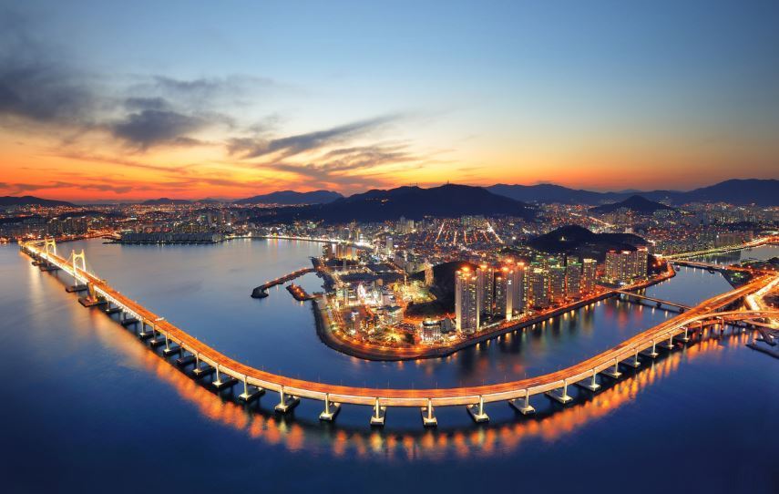 An aerial view of Busan (Korea Tourism Organization)