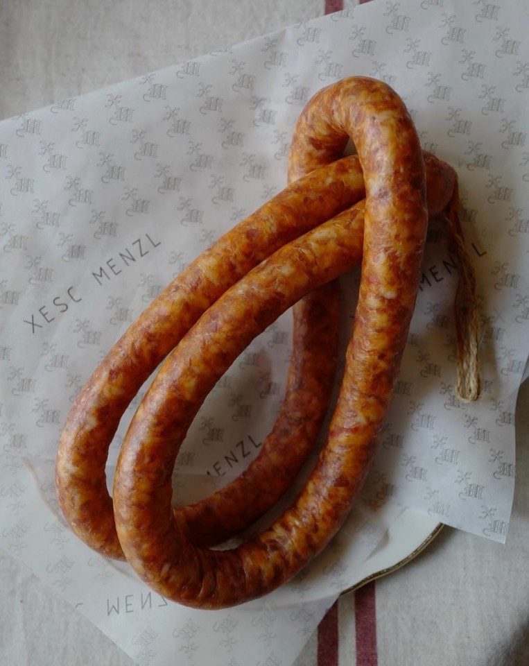 Xesc Menzl’s chistorra is made with pork belly, garlic, paprika and salt. (Xesc Menzl)