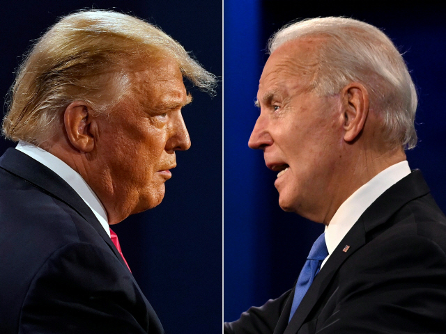 US President Donald Trump (left) and former Vice President Joe Biden (AFP-Yonhap)