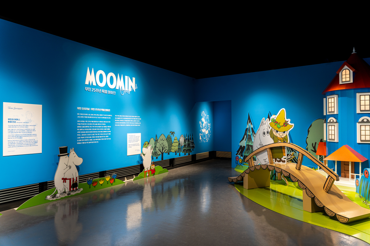 Installation view of “Moomin Original” at Ground Seesaw Seongsu, northern Seoul (Media & Art)