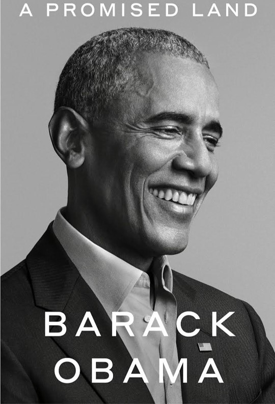 This AP photo shows the cover of the new memoir by former US President Barack Obama, 