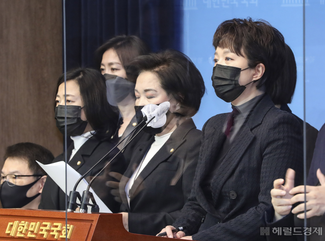 헤럴드pic 기자회견하는 김은혜 국민의힘 의원 헤럴드경제