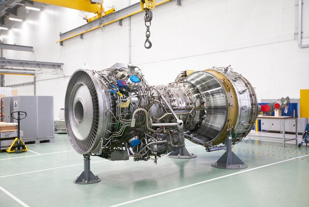 This undated photo, provided by Rolls-Royce on Wednesday, shows the company's MT30 marine gas turbine which will be supplied for South Korea's construction of new 3,500-ton frigates. (Rolls-Royce)