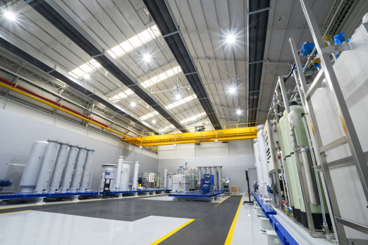 The interior of Hyundai Rotem’s manufacturing facility for hydrogen extractors (Hyundai Rotem)