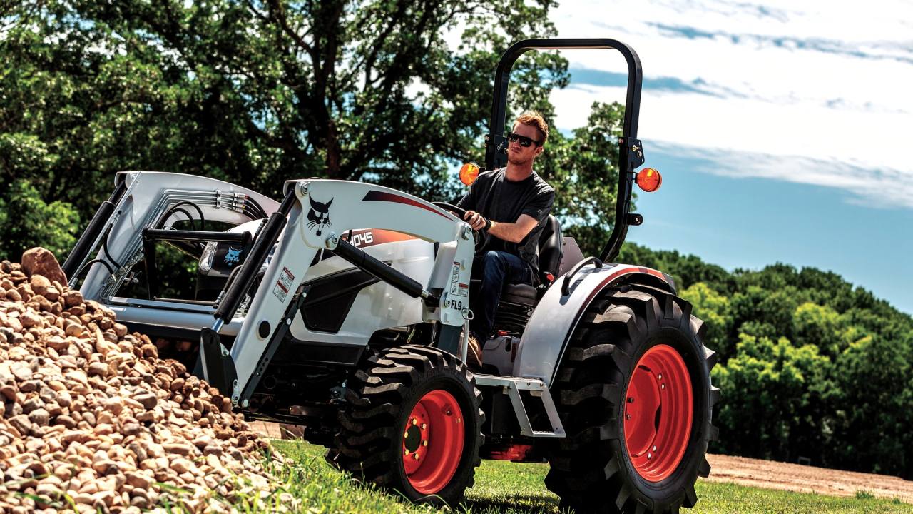 This photo, provided by Doosan Bobcat Inc. on June 18, 2020, shows the South Korean manufacturer of farm and construction equipment's compact tractor model CT4045. (Doosan Bobcat)