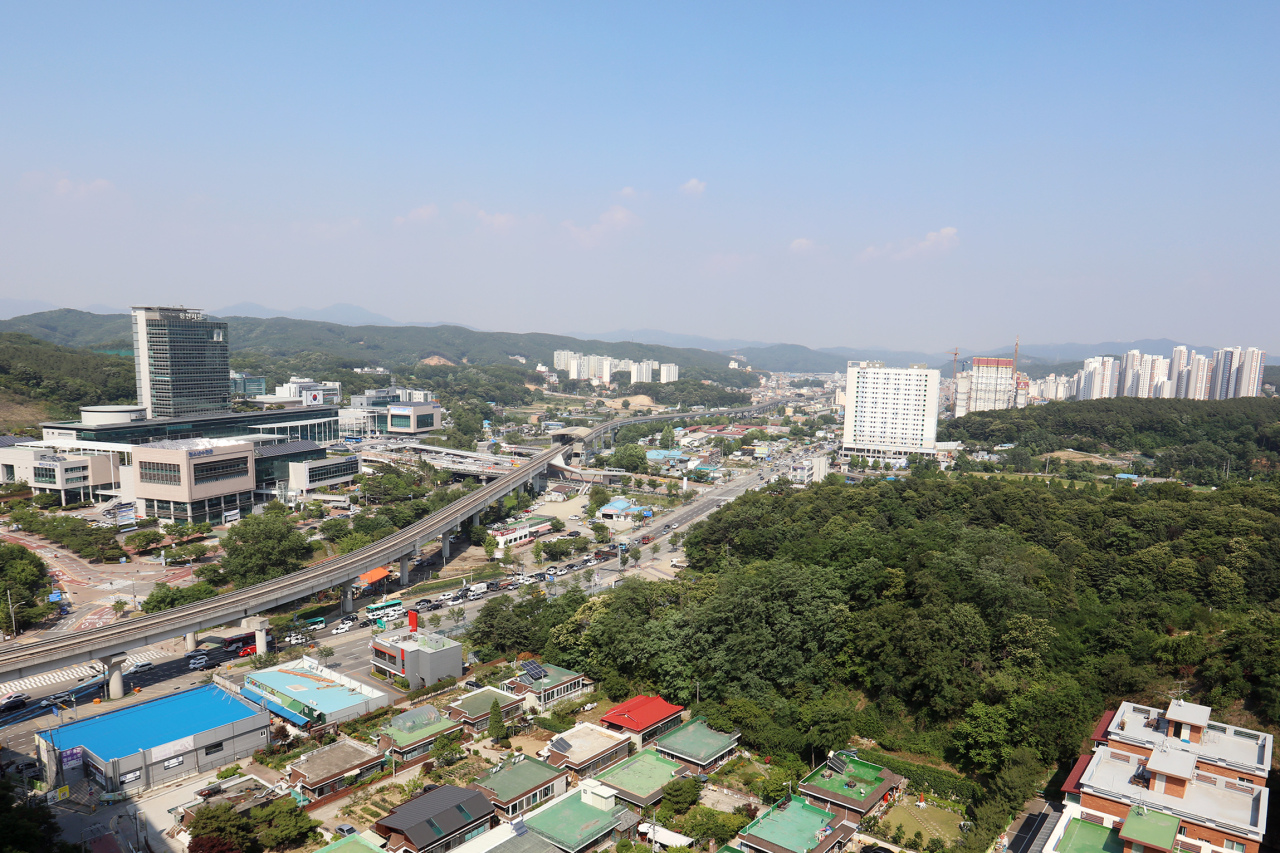 Panoramic view of the central area of Yongin (Yongin City)