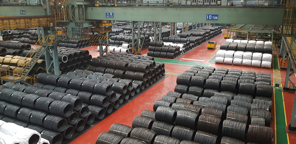 This photo taken June 30, 2019, shows Posco's steel products stored at the company's plant in Pohang, South Korea. (Yonhap)