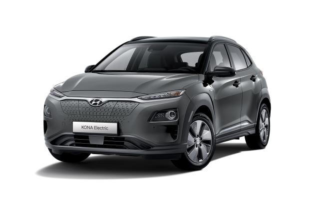Shown in the file photo provided by Hyundai Motor Co. is the Kona electric vehicle (EV). (Hyundai Motor Co.)